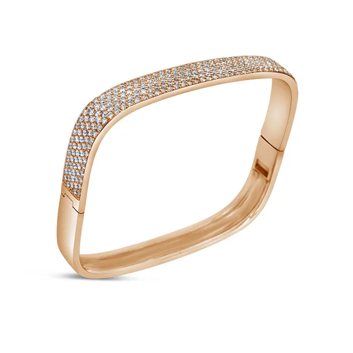 Pavé Square Shape Bangle