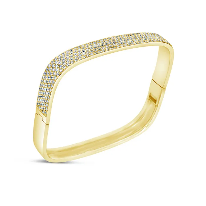 Pavé Square Shape Bangle