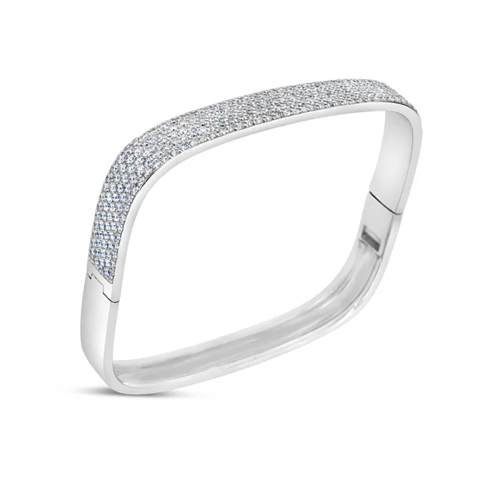 Pavé Square Shape Bangle