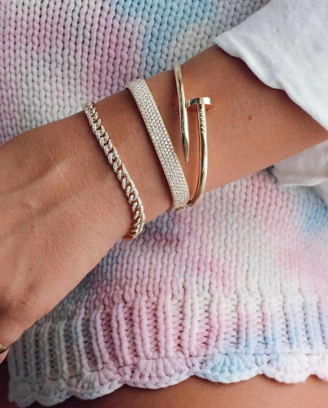 Pavé Square Shape Bangle
