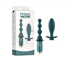 Perks Exo Anal Beads and Plug - Teal