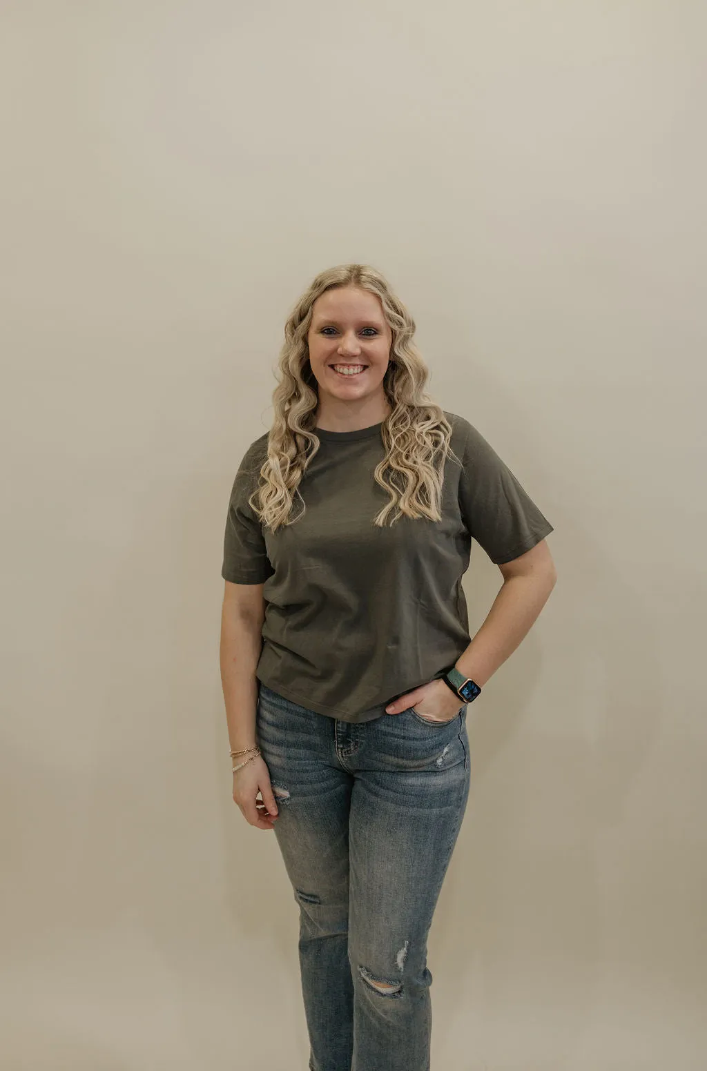 PERRI CLASSIC BOXY FIT TEE MULTIPLE COLOR OPTIONS