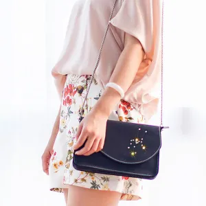 PERSONALIZED Chain LEATHER CUTE Constellation SHOULDER BAG MONOGRAMMED GIFT CUSTOM HANDMADE PURSE CROSSBODY BAG PURSE for Women