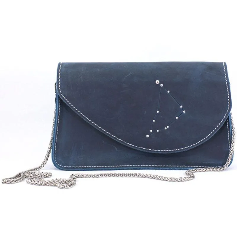PERSONALIZED Chain LEATHER CUTE Constellation SHOULDER BAG MONOGRAMMED GIFT CUSTOM HANDMADE PURSE CROSSBODY BAG PURSE for Women