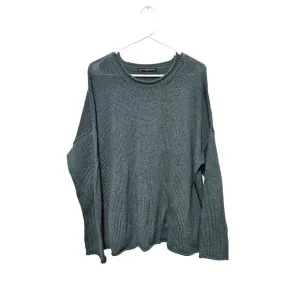 Peruvian Connection Sage Green 100% Pima Cotton Long Sleeve Knit Boxy Medium