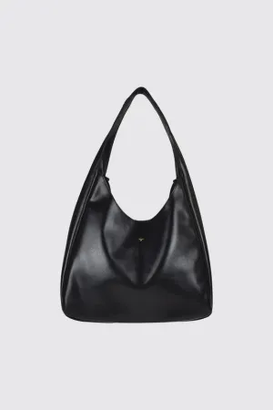 Peta   Jain Stormi Slouch Tote - Black PU/Gold