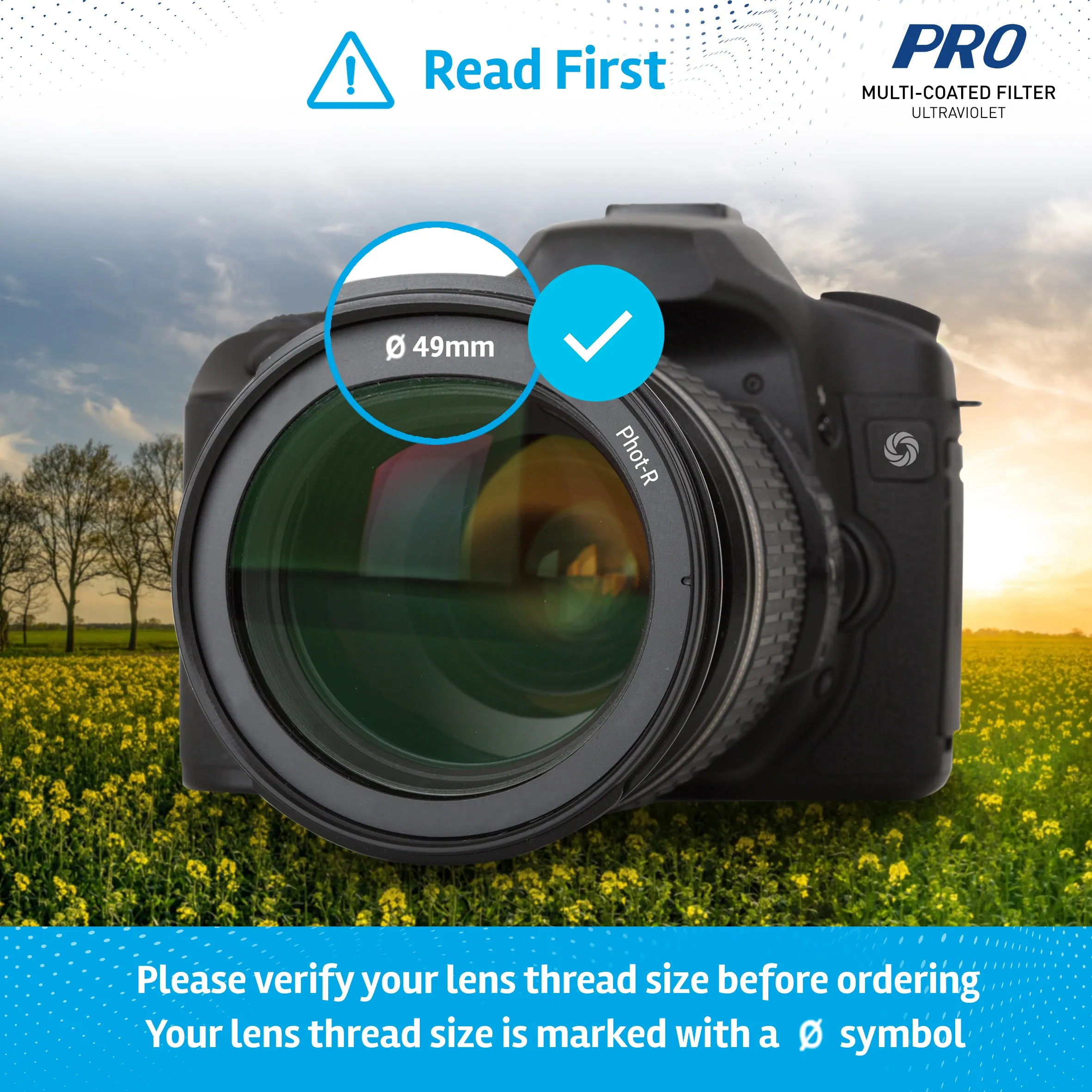 Phot-R 49mm Slim Ultraviolet Filter