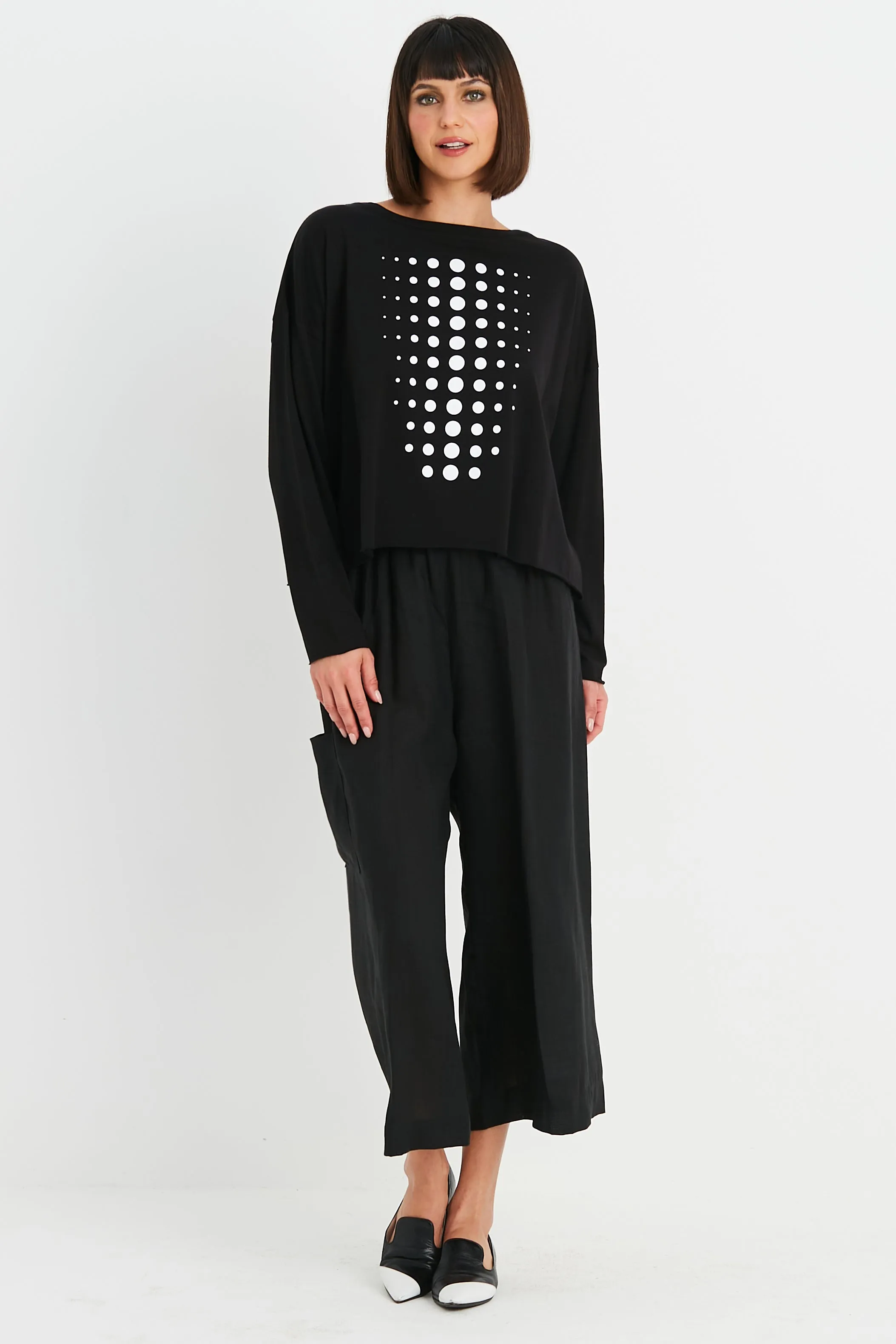 Pima Cotton Dot Dot Dot Mini Luxury Boxy T