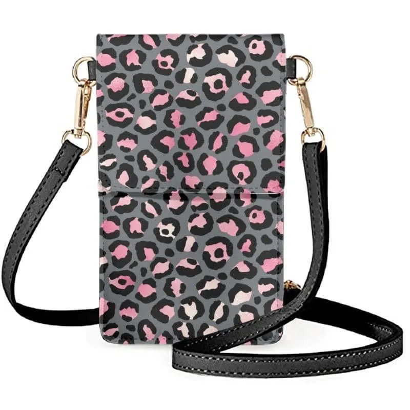 Pink leopard Phone Crossbody Bag Preorder - Closing 5/5 - ETA Early June