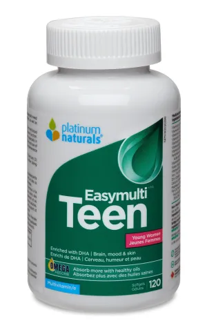 Platinum Naturals Easymulti Teen Young Women Teen Vitality 120 Softgels