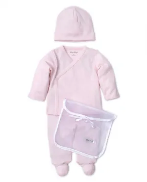 Pointelle Take Me Home Set w/ Tulle Bag - Pink