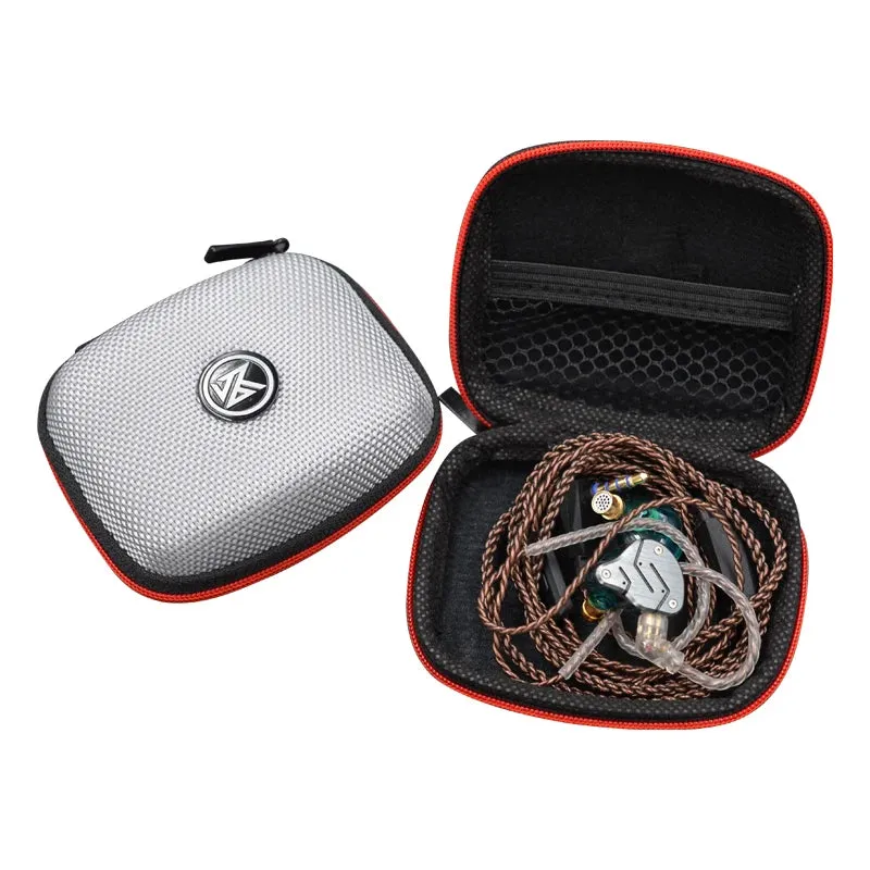 Portable EVA Zipper Earphone Case: Durable Square Bluetooth Headset Storage