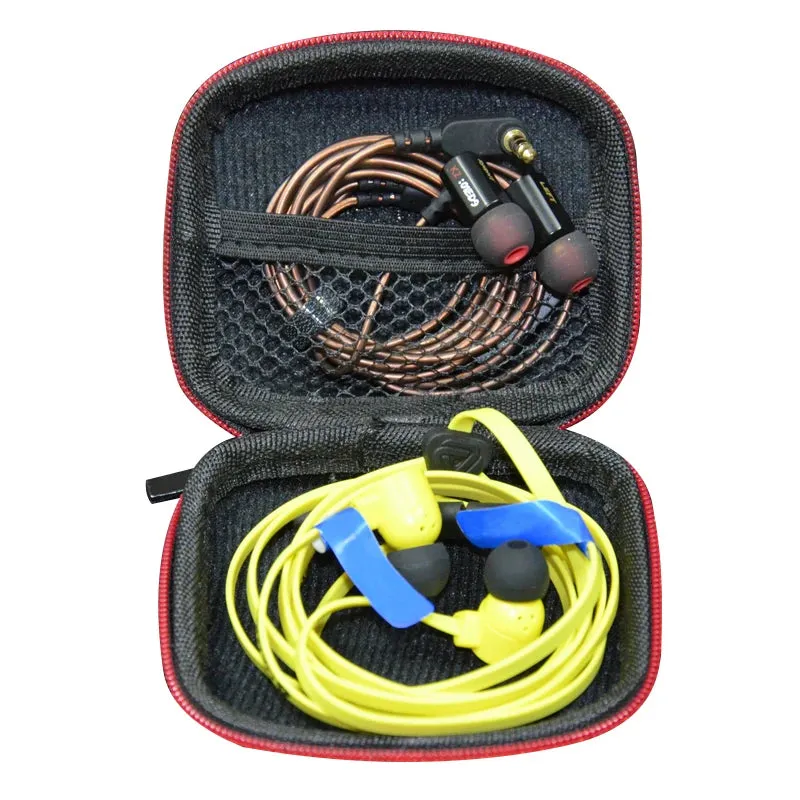 Portable EVA Zipper Earphone Case: Durable Square Bluetooth Headset Storage