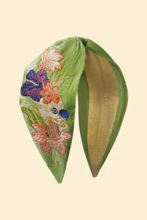 Powder Embroidered Headband Cockatoo