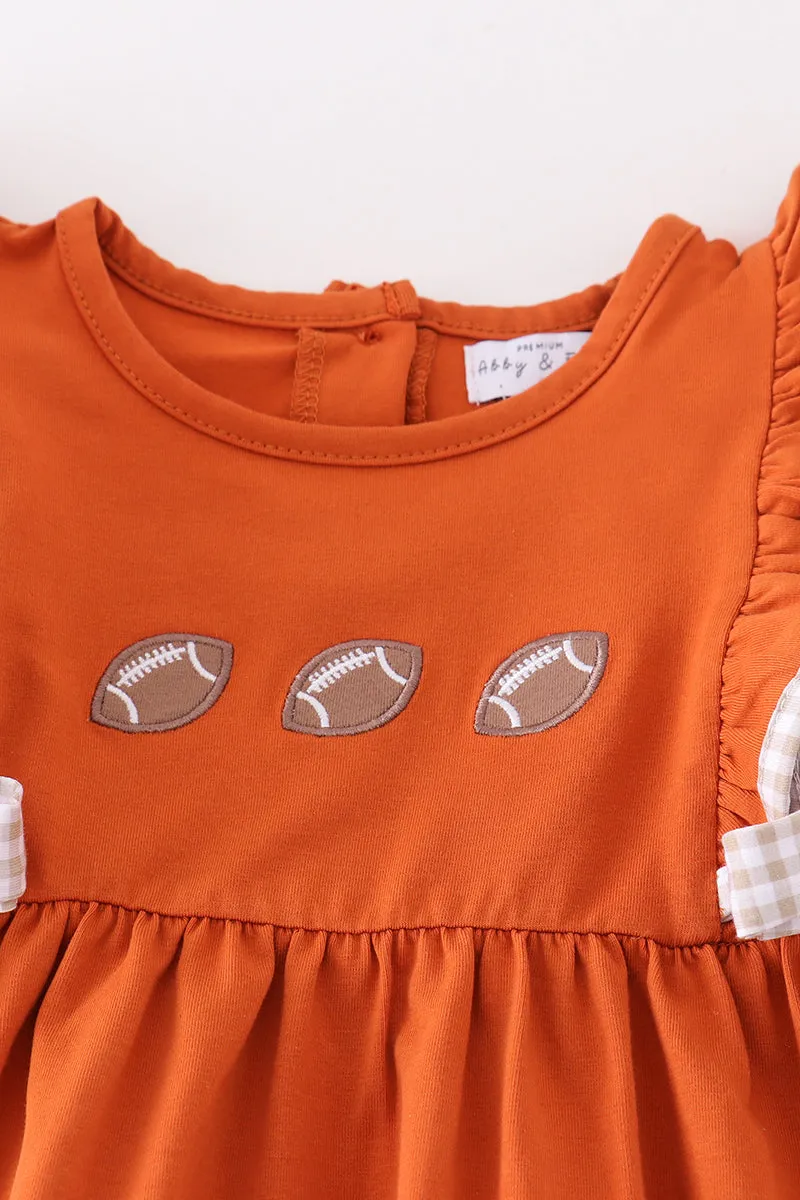 Premium Carmel Football Embroidery Girl Set