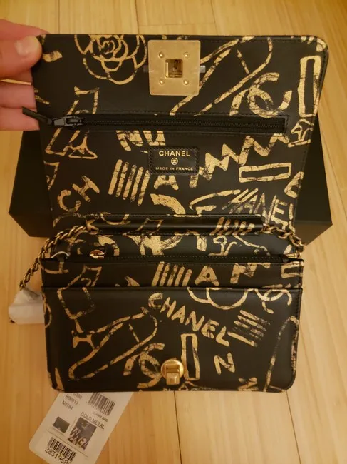 PREOWNED Chanel Graffiti Wallet on a Chain