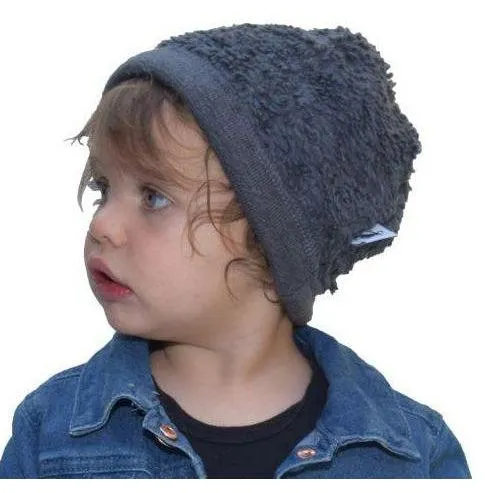 Puffin Gear Baby Organic Sherpa Beanie - Charcoal