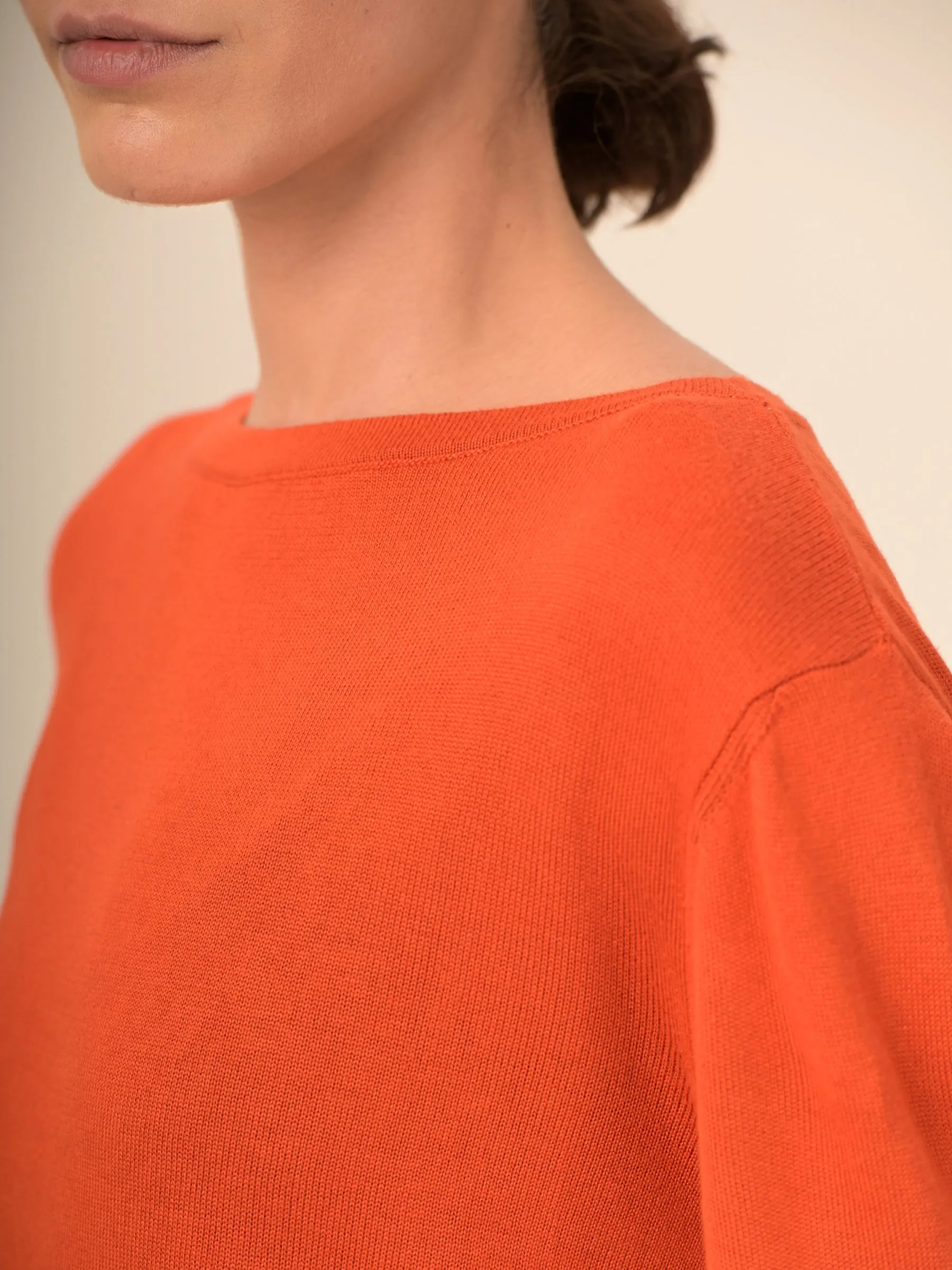 Pull boxy a col rond en bambou