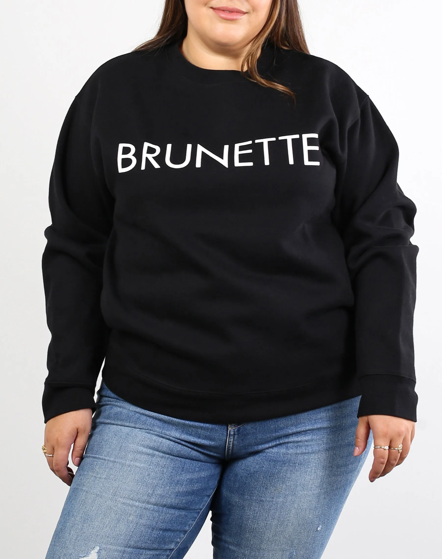 "Brunette" Classic Sweatshirt | Black