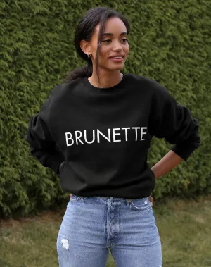 "Brunette" Classic Sweatshirt | Black
