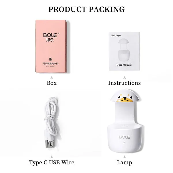 "CUTE" Single-finger UV/LED Nail Lamp (8W)