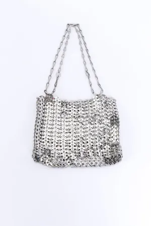 "Nano 1969" Silver Pailette Handbag