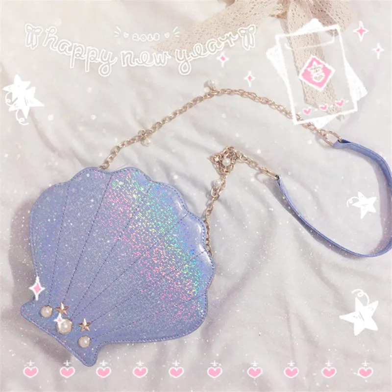 "SHELL PEARL CHAIN" BAG D050806