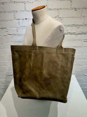 "STANDARD TOTE LARGE" Olive Handmade Leather Handbag
