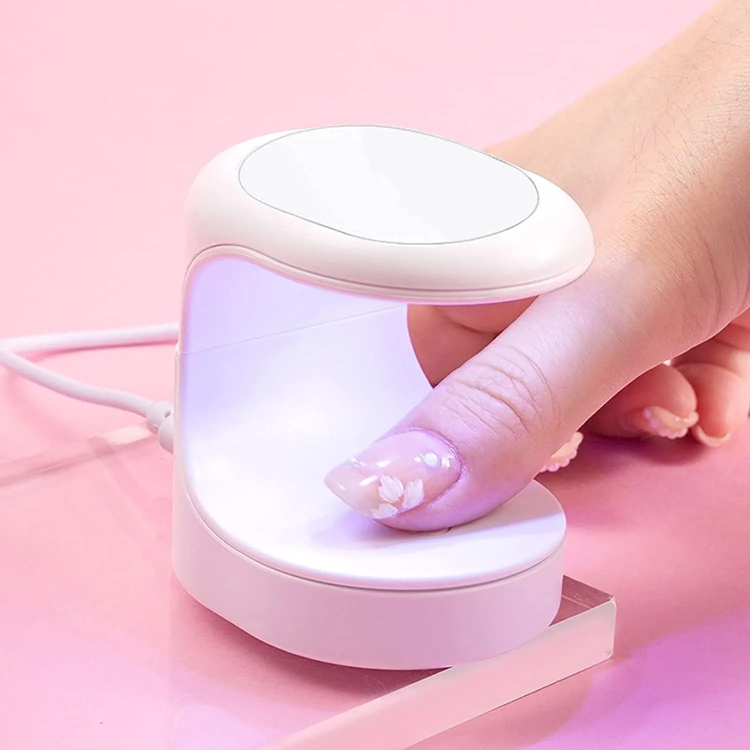 "WHITE" Single-finger UV/LED Nail Lamp (16W)