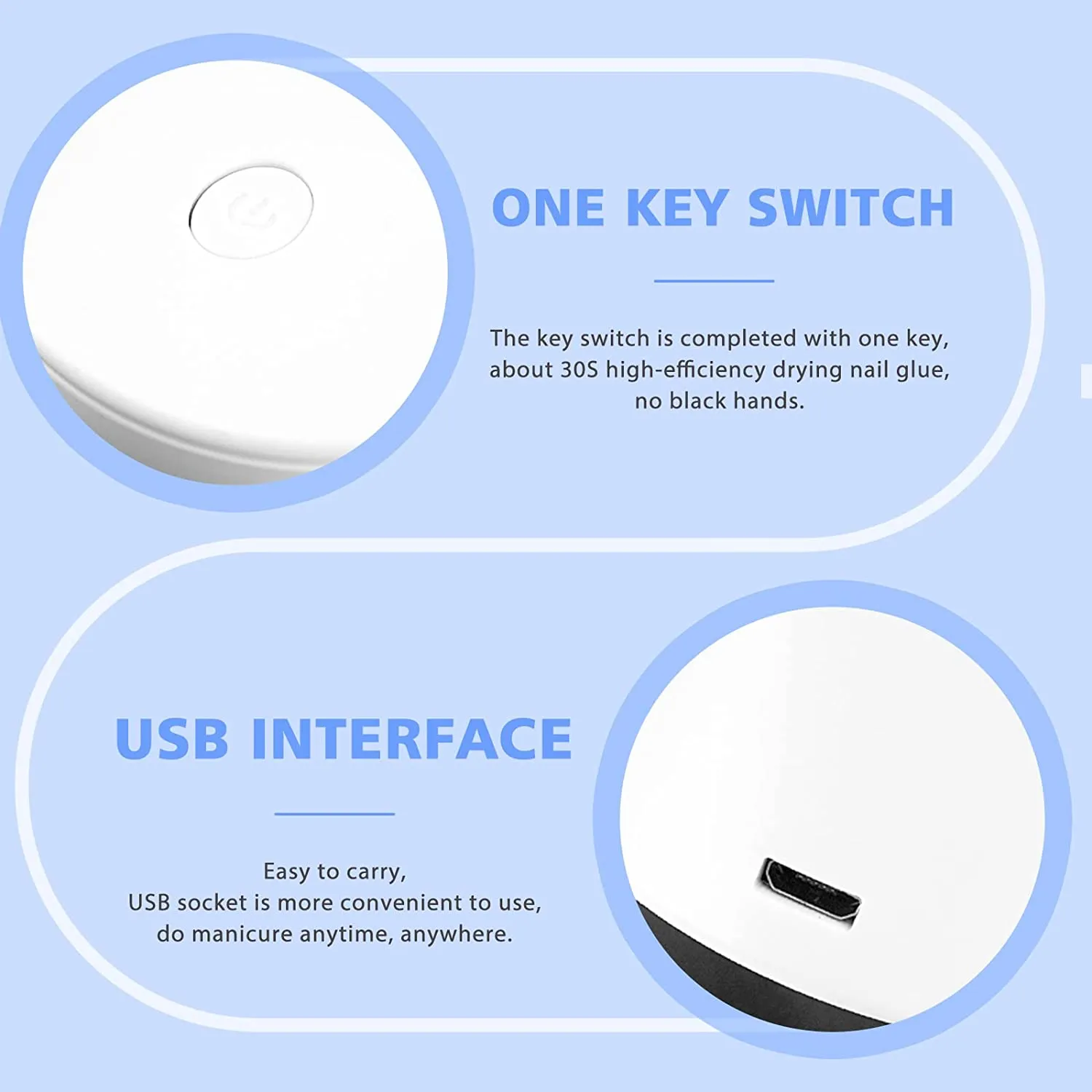 "WHITE" Single-finger UV/LED Nail Lamp (16W)