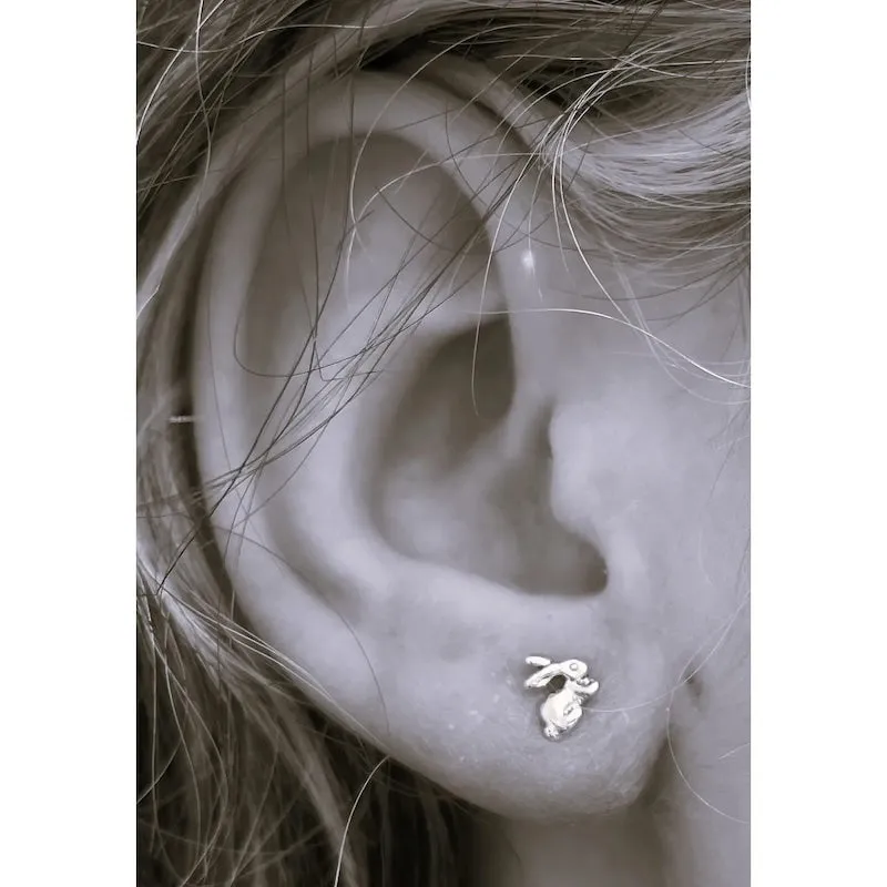Rabbit Earrings in Sterling Silver