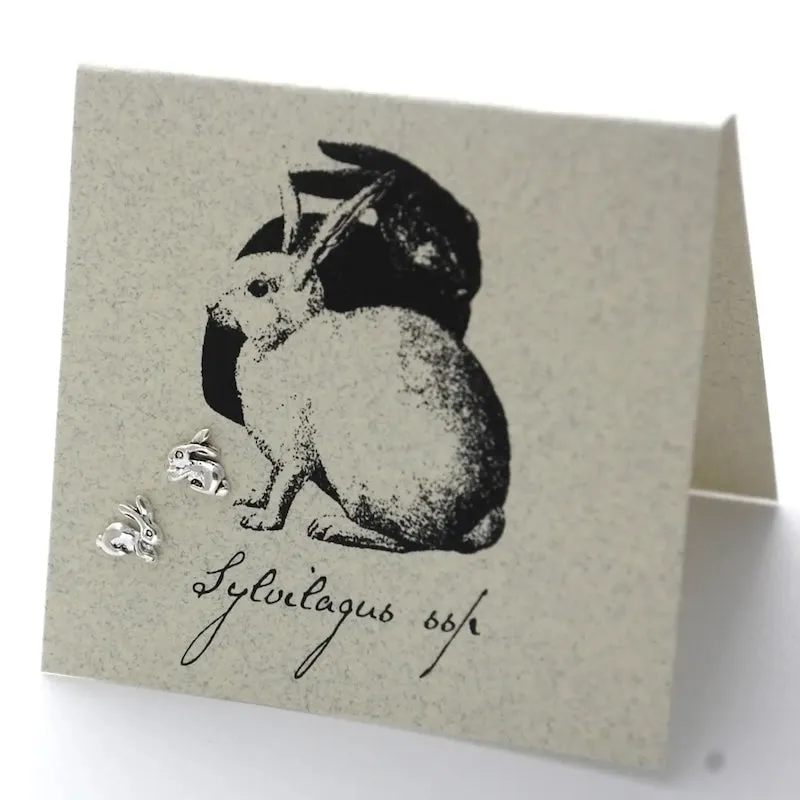 Rabbit Earrings in Sterling Silver
