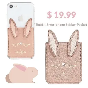 Rabbit Smartphone Credit Card Case and Sticker Pocket