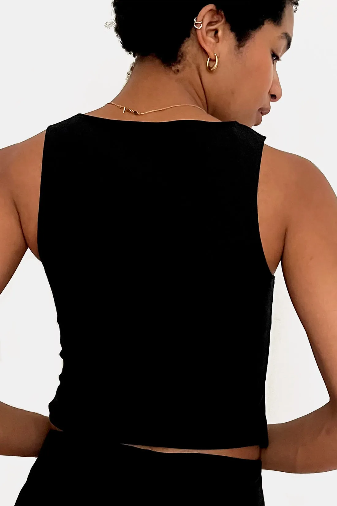 Racer Vest in Black