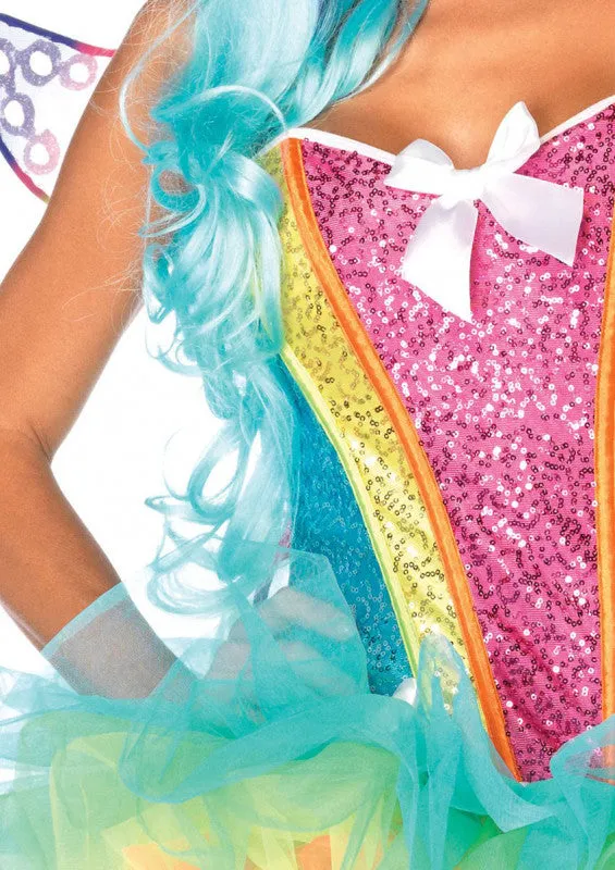 Rainbow Sequin Corset - Medium