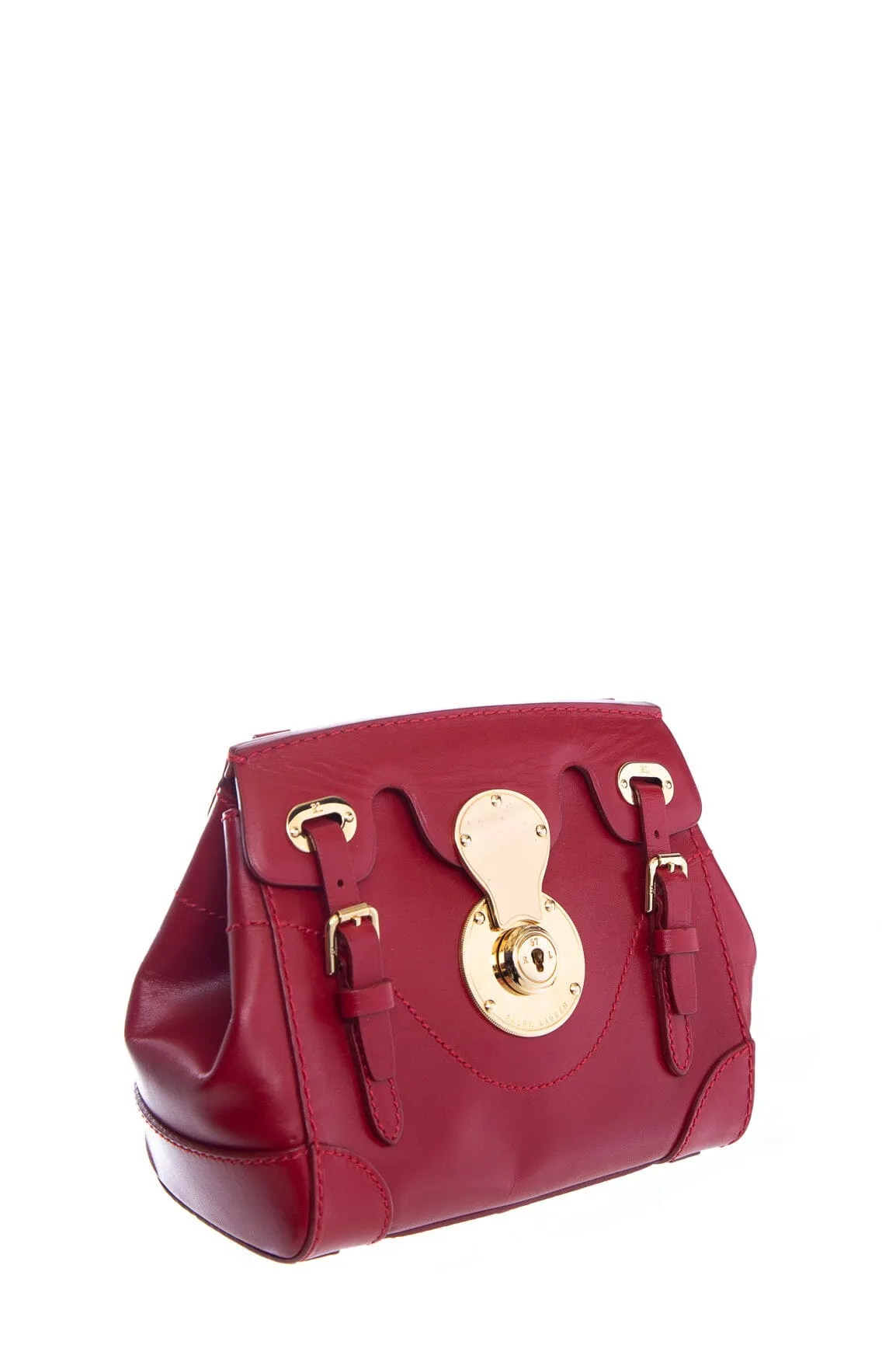 Ralph Lauren Red Leather Ricki Handbag