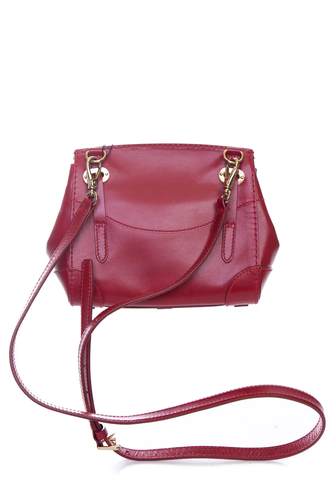 Ralph Lauren Red Leather Ricki Handbag