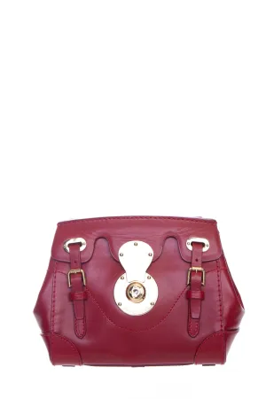 Ralph Lauren Red Leather Ricki Handbag