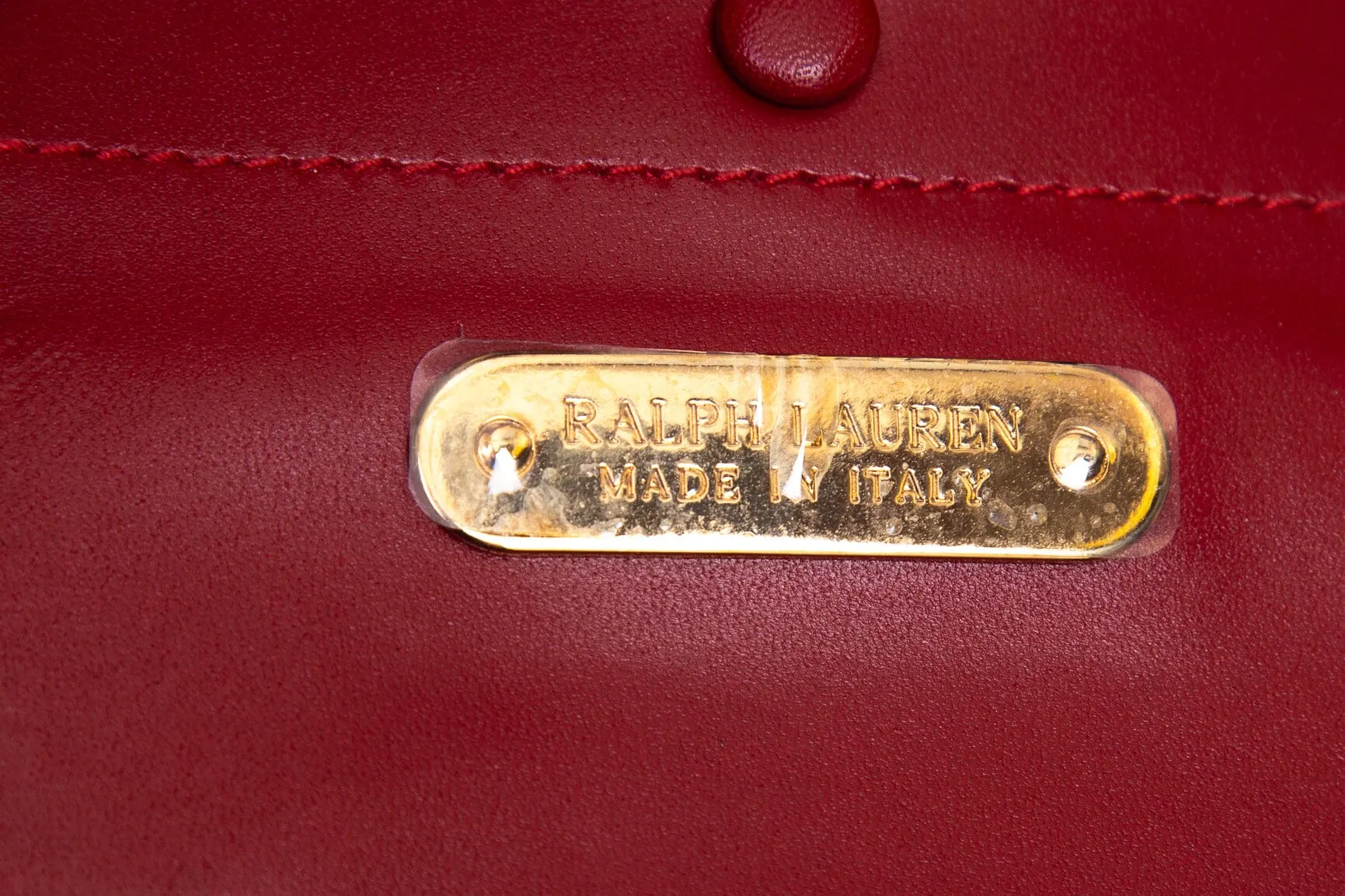 Ralph Lauren Red Leather Ricki Handbag
