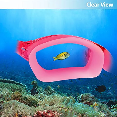 Rapidor Swim Goggle for Men Women Teens, Anti-Fog UV-Protection Leak-Proof, RP905 Series Multiple Choices (Pink- Mirrored Lenses)