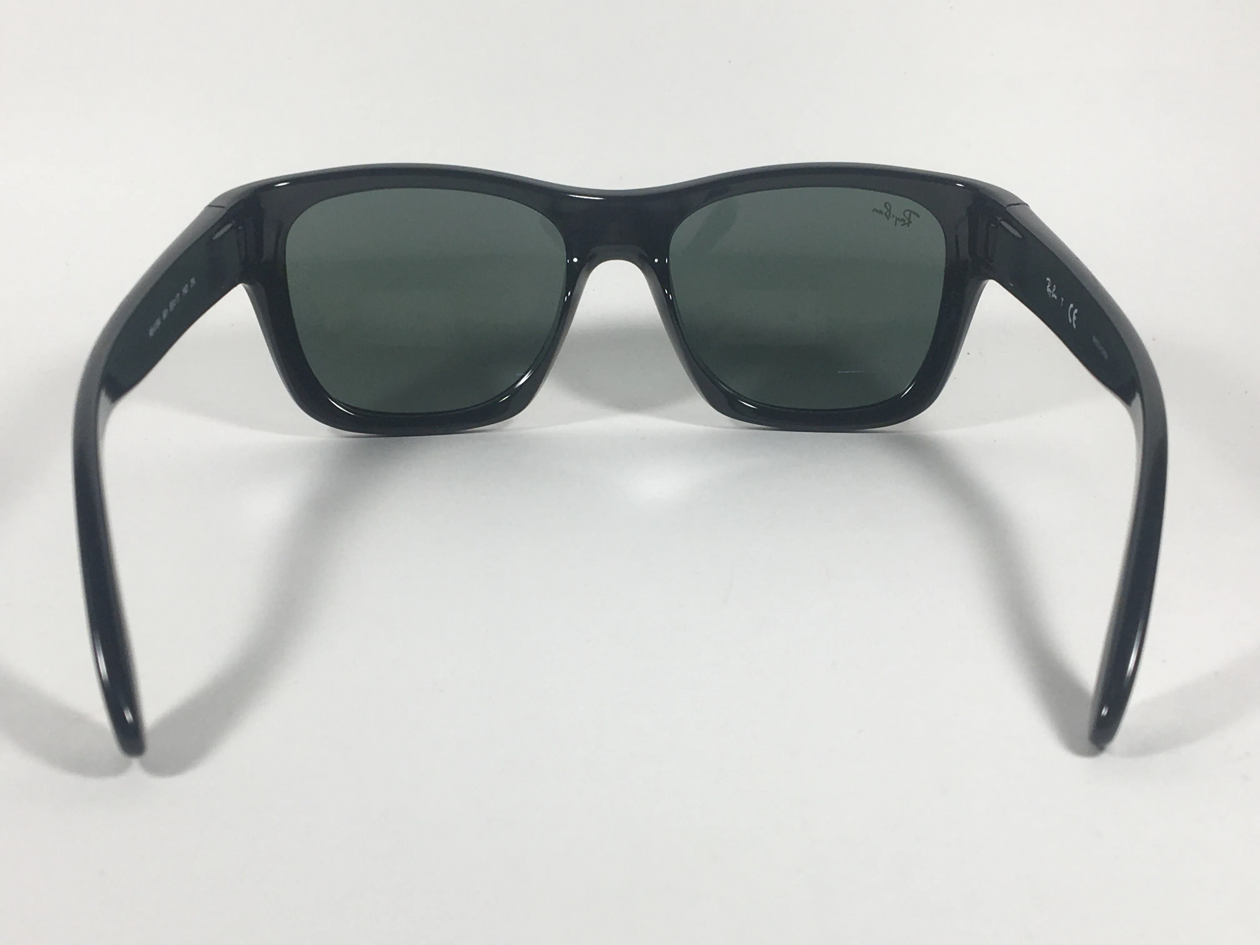 Ray-Ban HighStreet Wayfarer Sunglasses Black Gloss Square Frame Green Lens RB4194 601