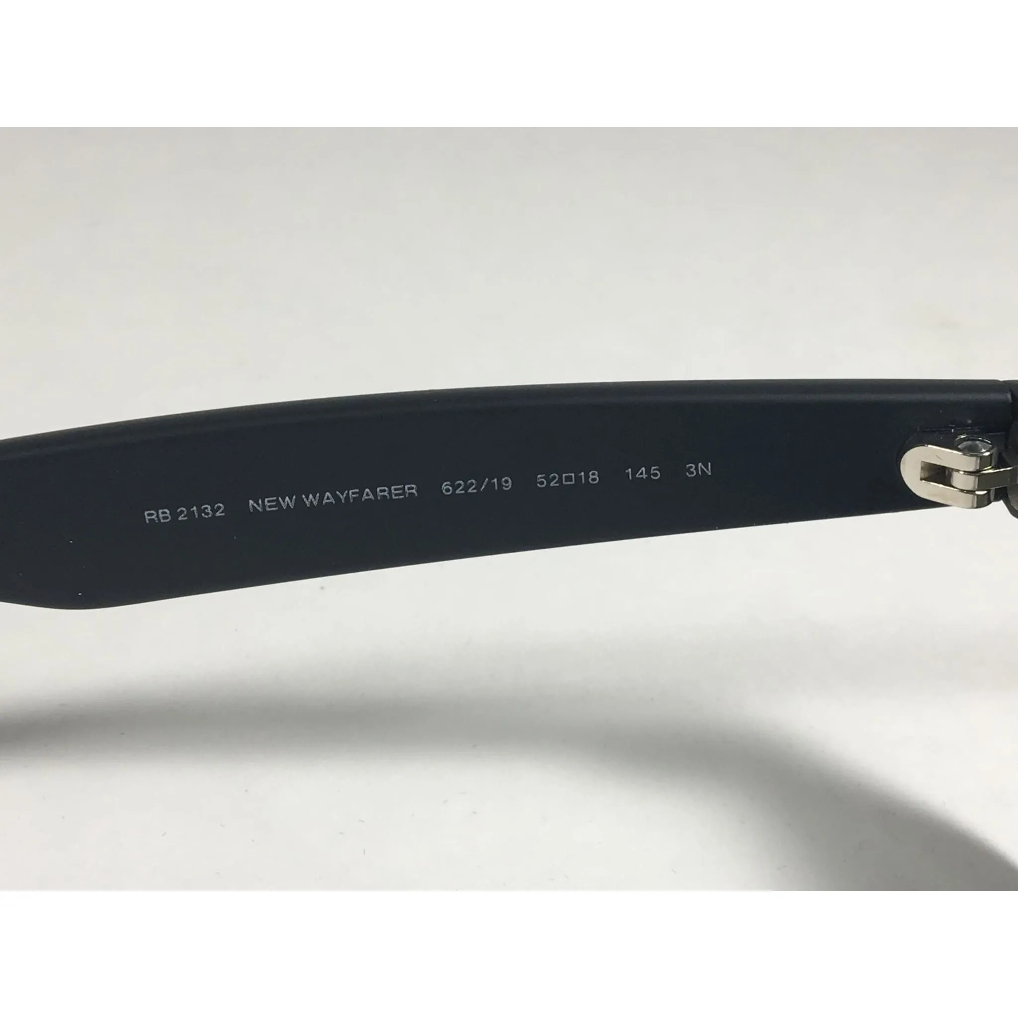 Ray-Ban New Wayfarer Sunglasses RB2132 622/19 Matte Black Green Aqua Flash Lens