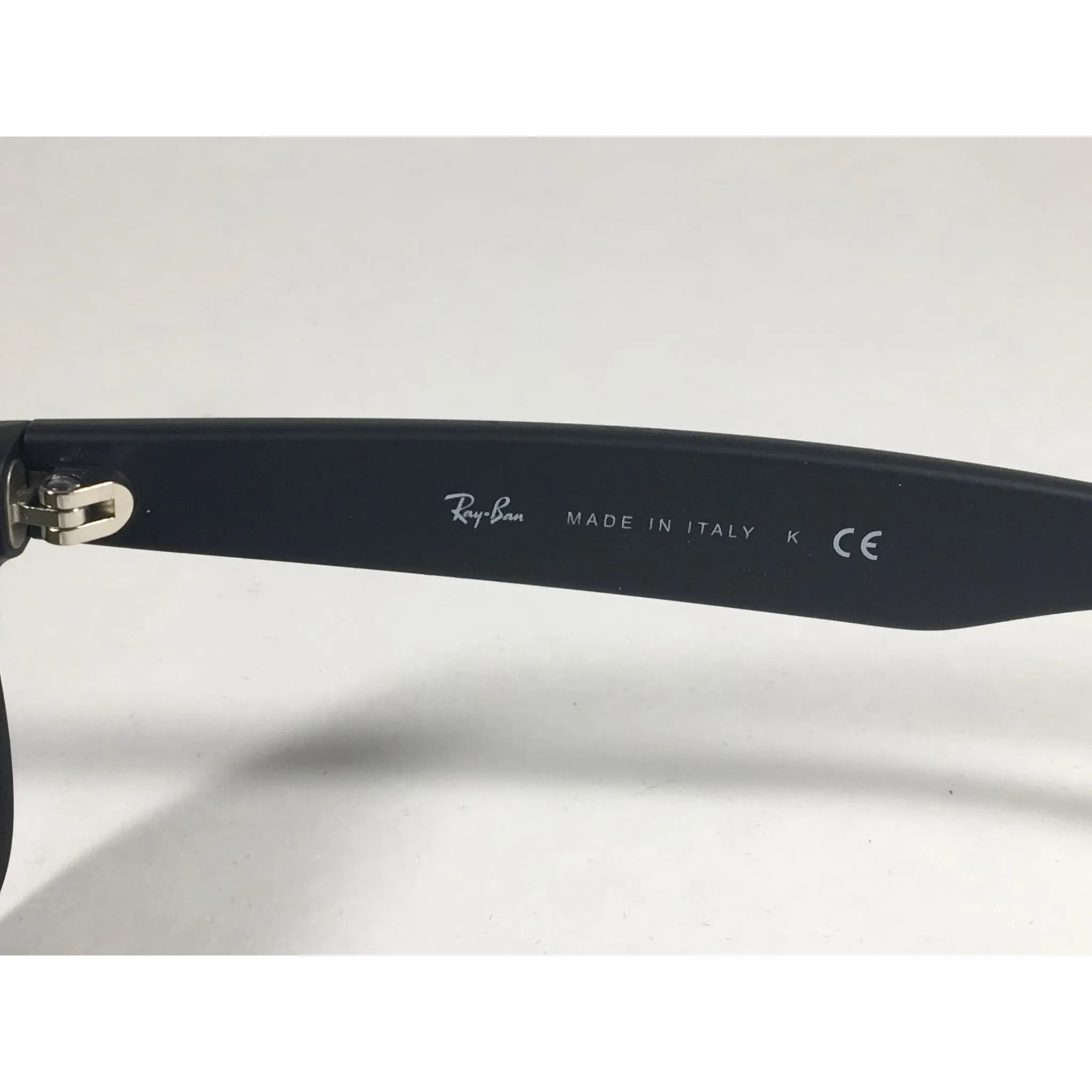 Ray-Ban New Wayfarer Sunglasses RB2132 622/19 Matte Black Green Aqua Flash Lens