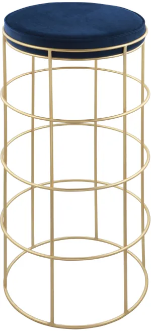 Rebar Navy Velvet Bar Stool