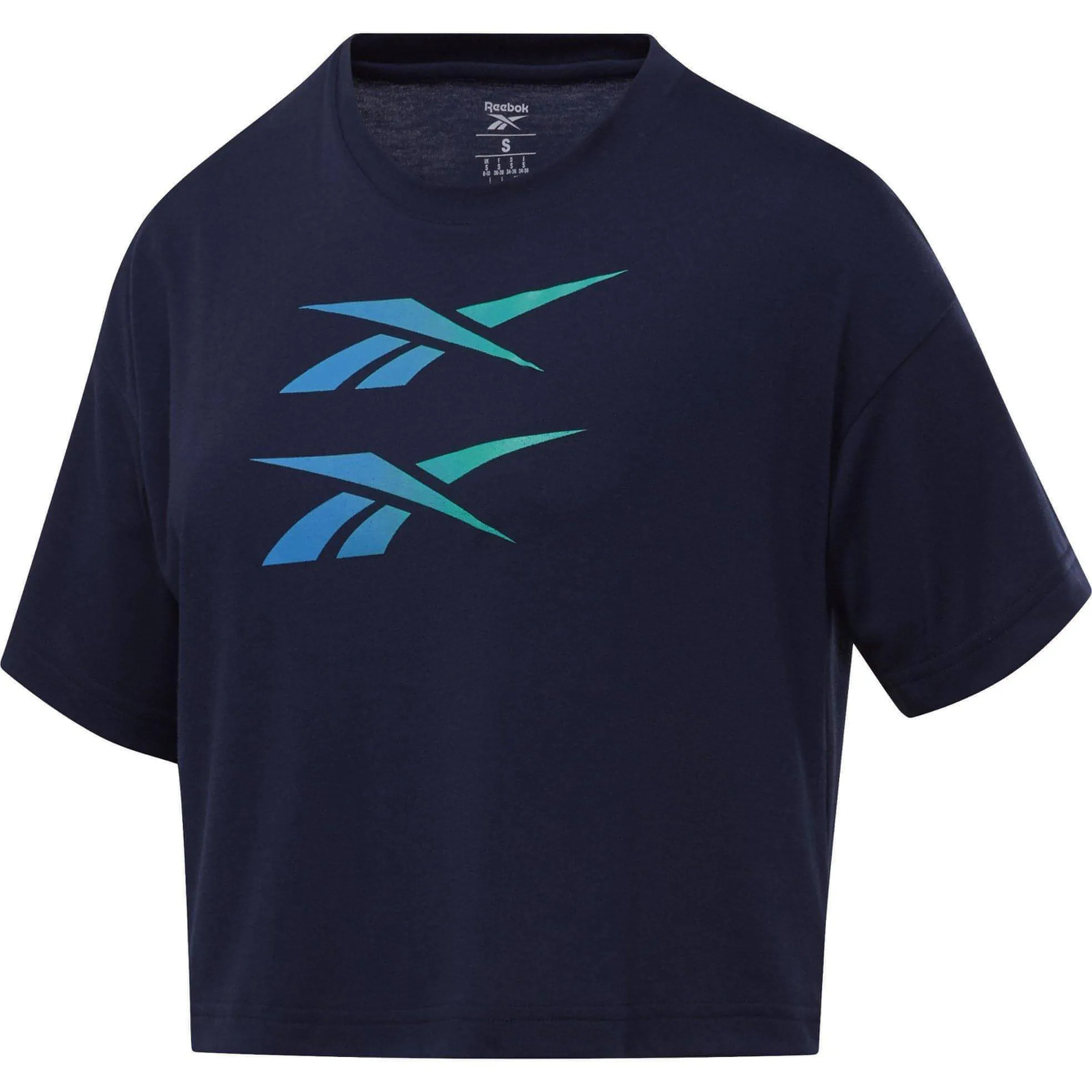 Reebok Boxy Short Sleeve Womens Training Top - Navy