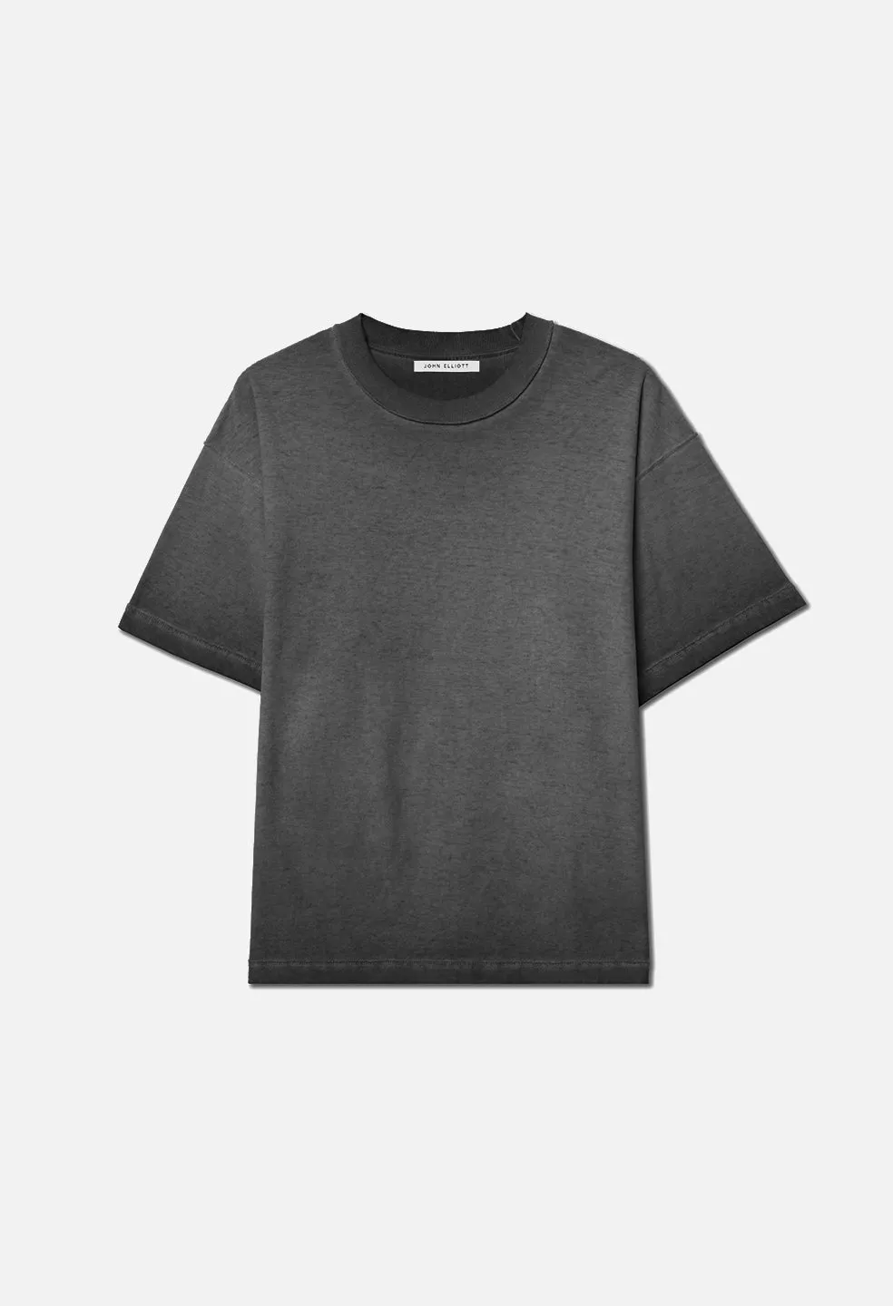 Reversed Cropped Tee / Oil Wash Black