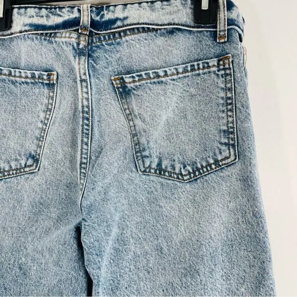 Revice Mixtape 2000's Fold Over Waist Stone Washed Distressed Denim Jeans 29 / 8