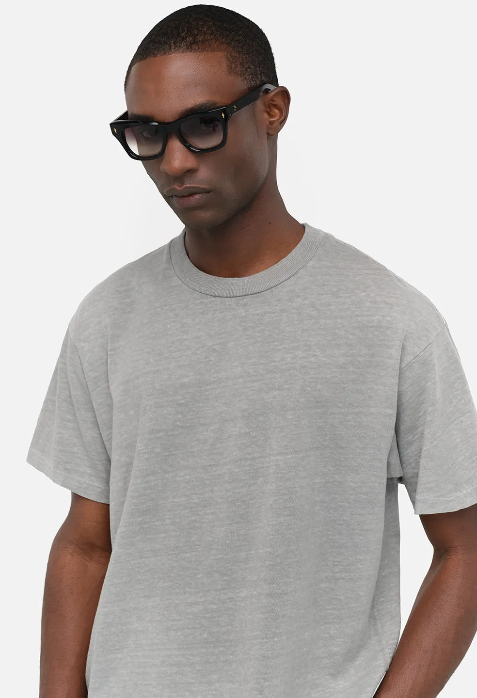Riviera Cropped Tee / Washed Alloy