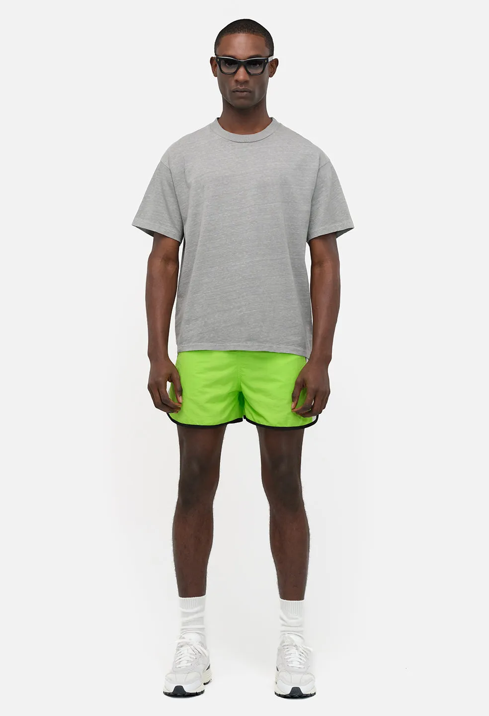 Riviera Cropped Tee / Washed Alloy