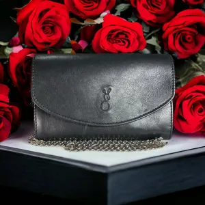 Rosa Black Nappa Leather Crossbody